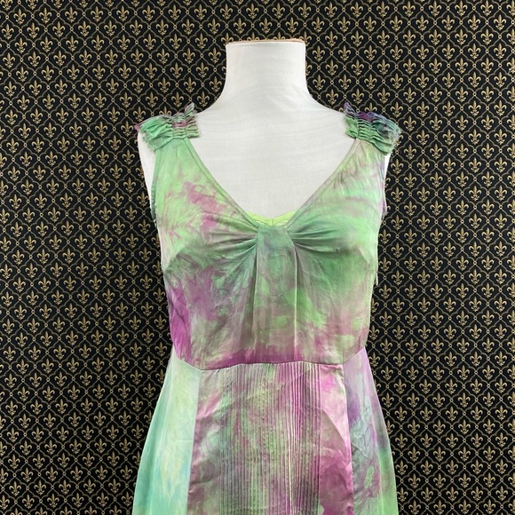 2005 Anthro “Watercolor Silk Dress” by C.C. Outlaw - Picture 14 of 16